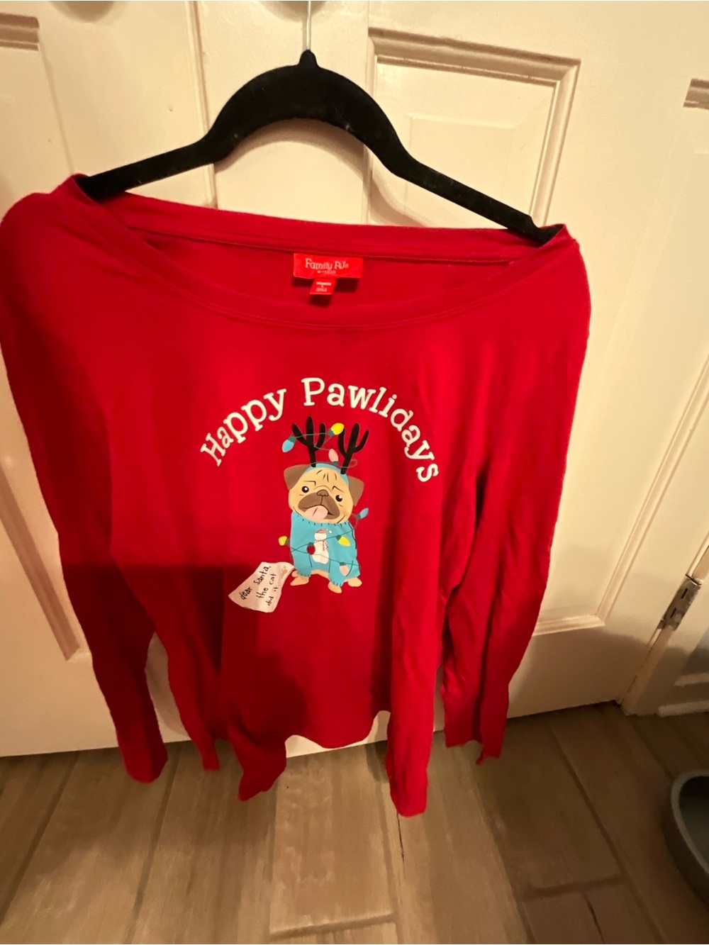 Family Pajamas Red 'Happy Pawlidays' Holiday Top